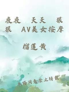 夜夜穞天天穞狠狠穞AV美女按摩