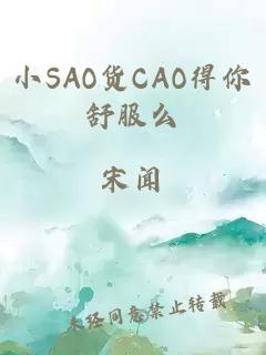 小SAO货CAO得你舒服么