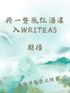 将一整瓶红酒灌入WRITEAS