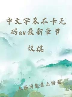 中文字幕不卡无码av最新章节