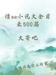 情se小说大全目录500篇