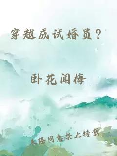 穿越成试婚员？